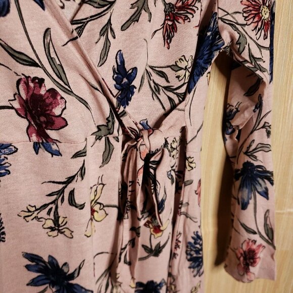 H&M Mama Maternity Pink Floral Knit Tunic Medium - Picture 3 of 5